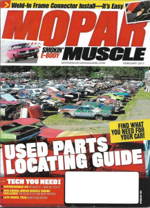 MOPAR MUSCLE 2011 FEB - BUMPSTEER SOLVED, 663hp FROM A 318, PARTS SEARCHING